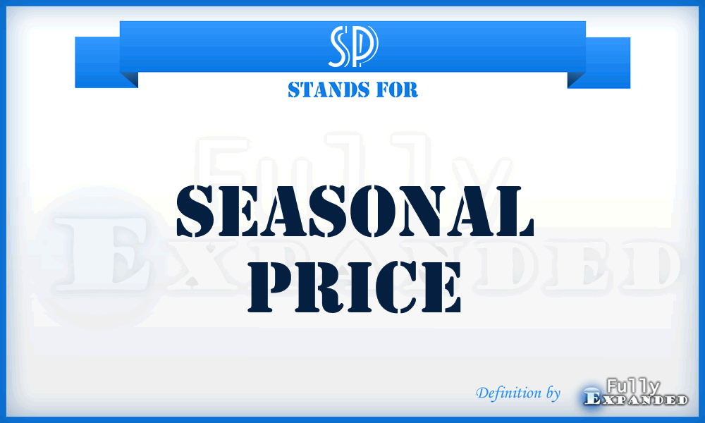 SP - Seasonal Price
