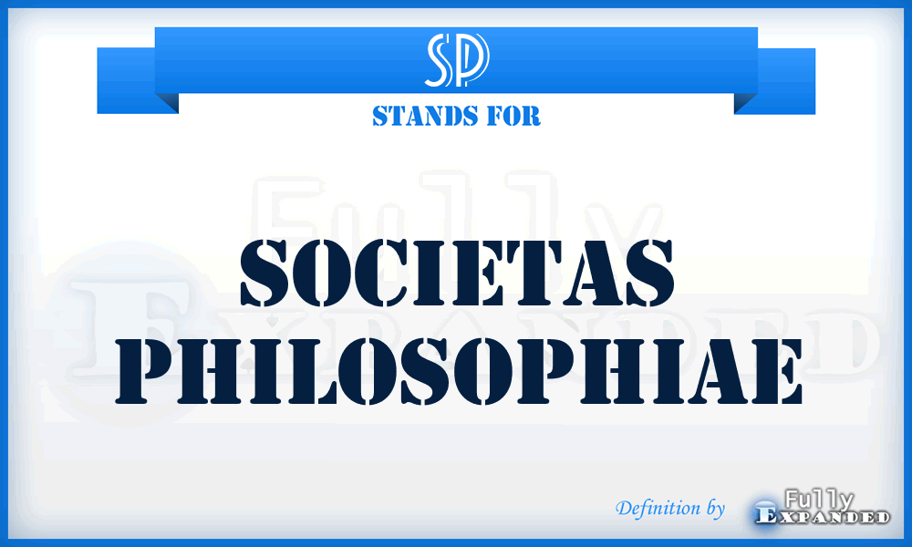 SP - Societas Philosophiae