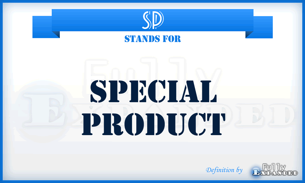 SP - Special Product