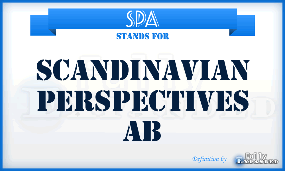 SPA - Scandinavian Perspectives Ab