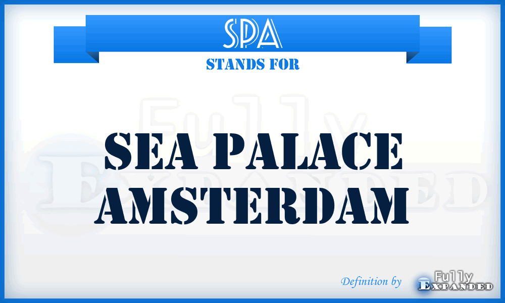 SPA - Sea Palace Amsterdam