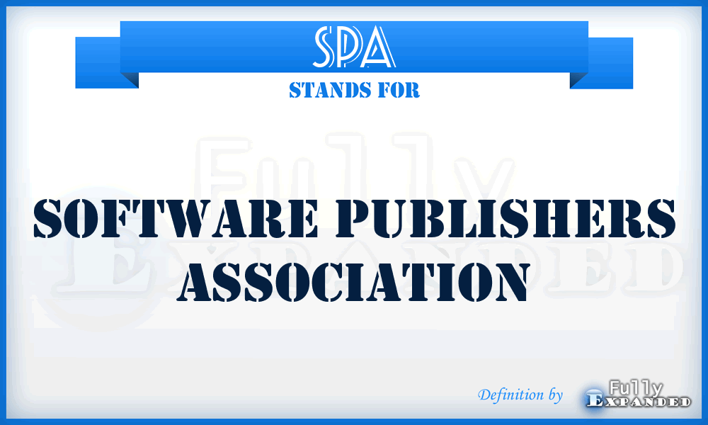 SPA - Software Publishers Association