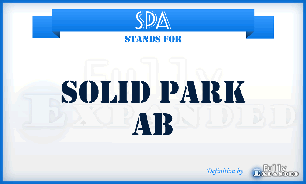 SPA - Solid Park Ab