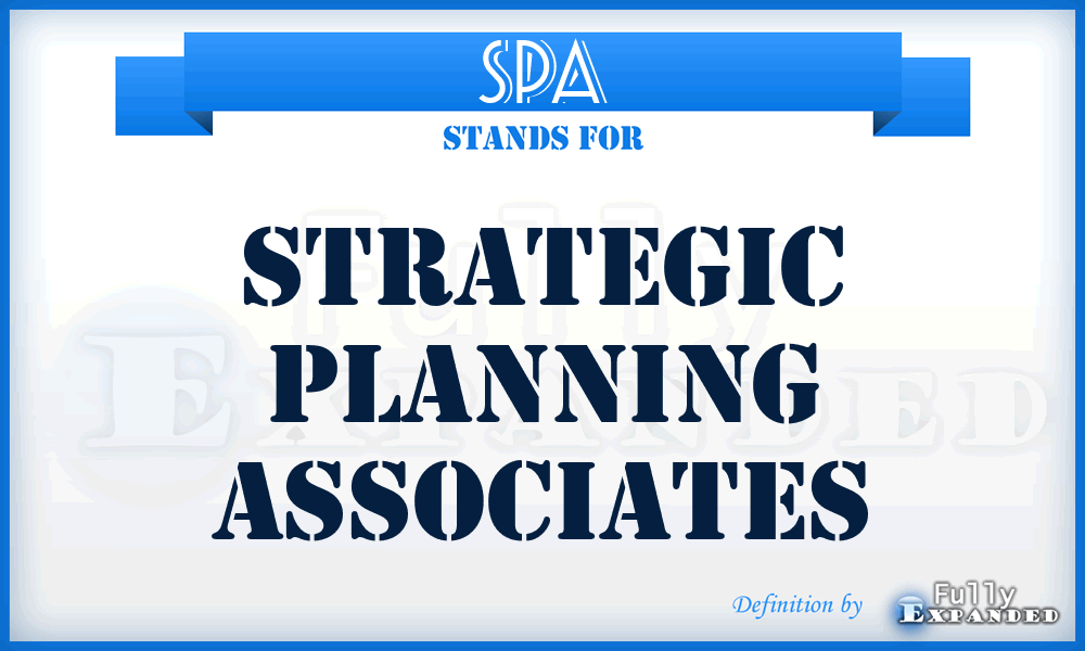 SPA - Strategic Planning Associates