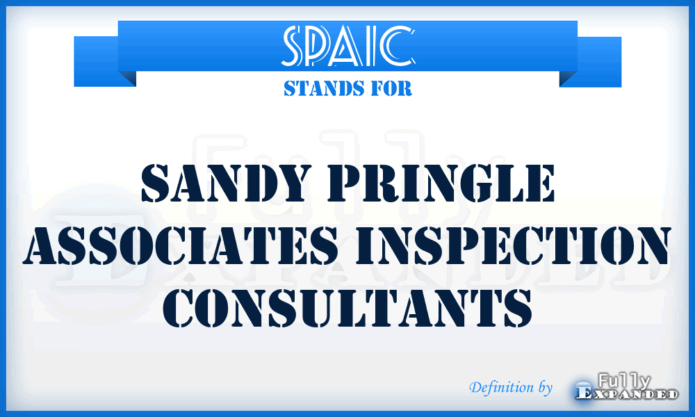 SPAIC - Sandy Pringle Associates Inspection Consultants