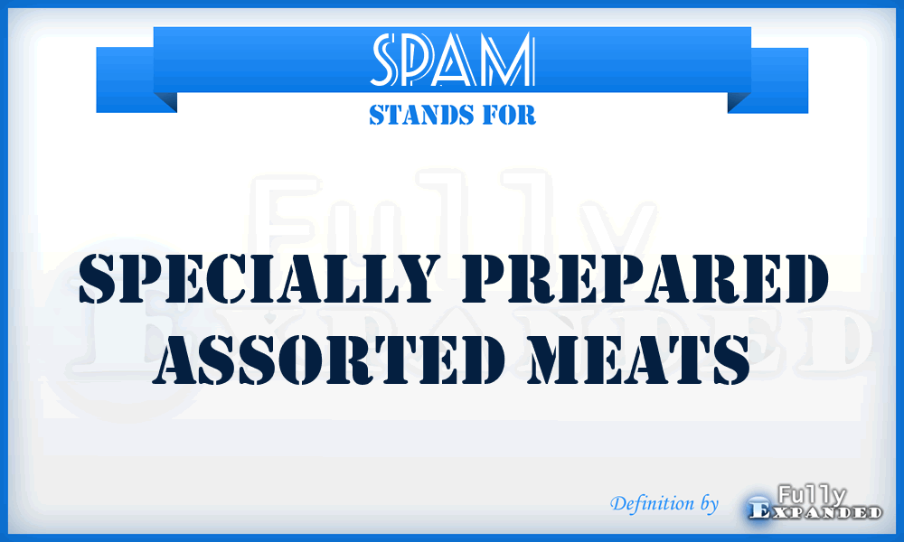 SPAM - Specially Prepared Assorted Meats