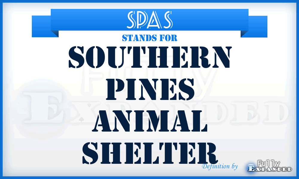 SPAS - Southern Pines Animal Shelter