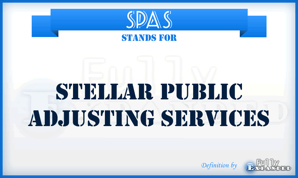 SPAS - Stellar Public Adjusting Services