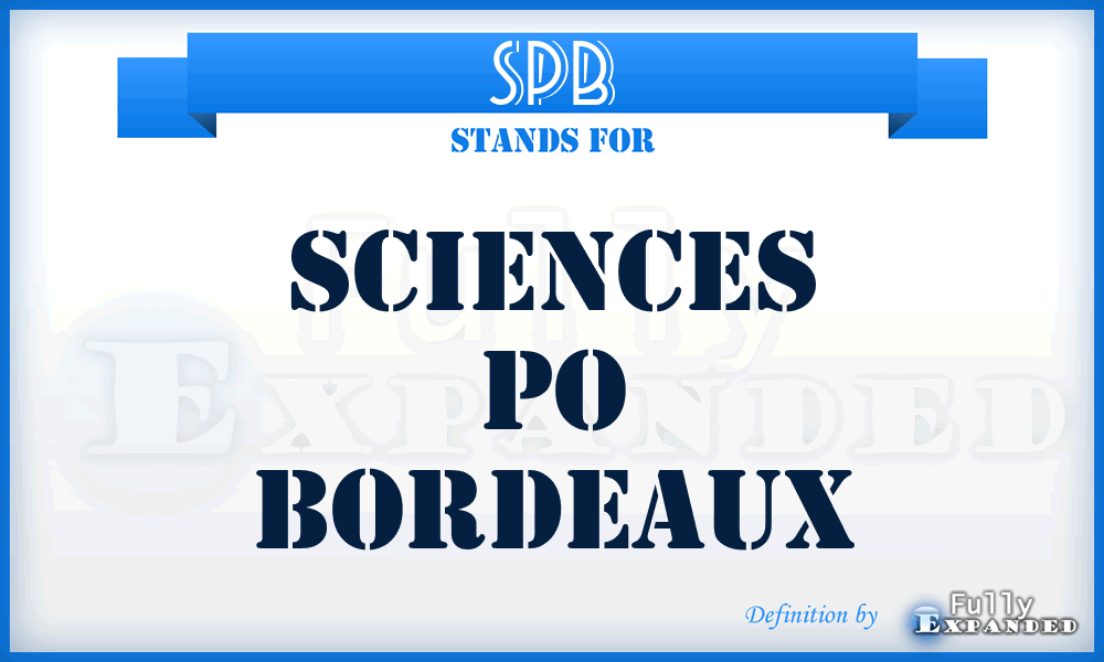 SPB - Sciences Po Bordeaux