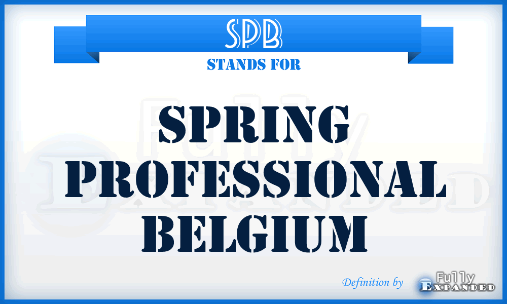 SPB - Spring Professional Belgium