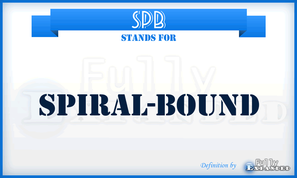 SPB - spiral-bound