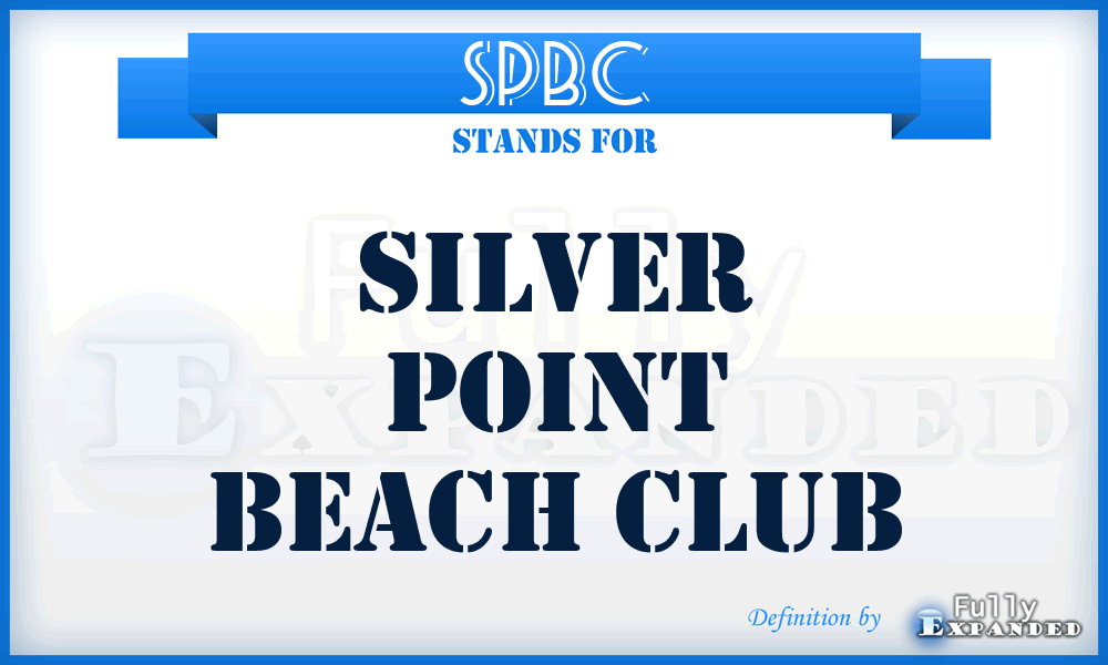 SPBC - Silver Point Beach Club