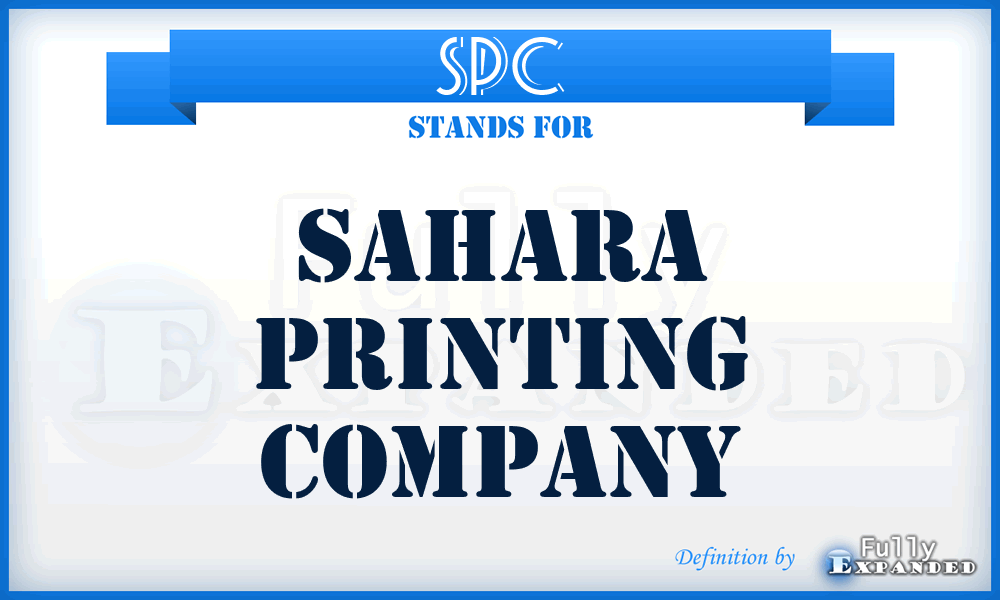 SPC - Sahara Printing Company