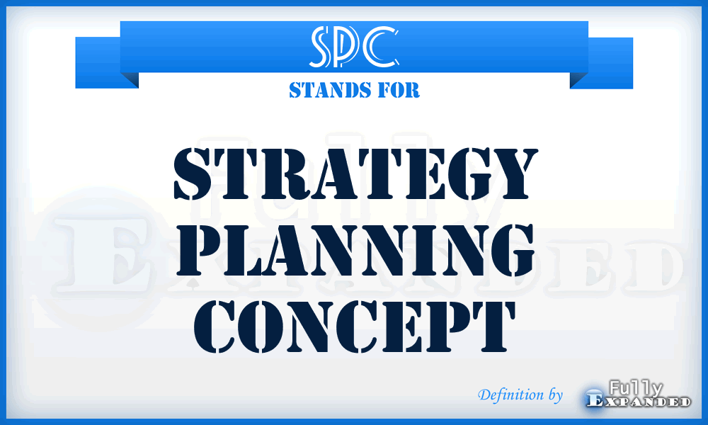 SPC - Strategy Planning Concept