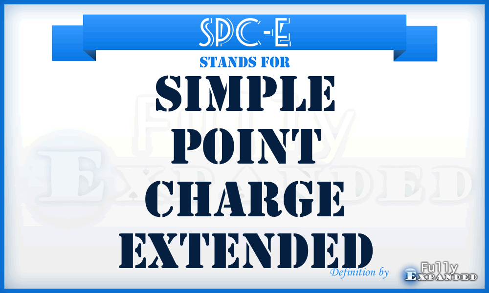 SPC-E - simple point charge extended