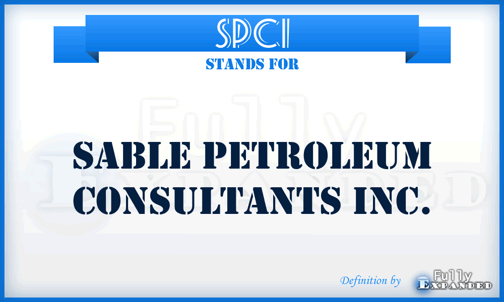 SPCI - Sable Petroleum Consultants Inc.