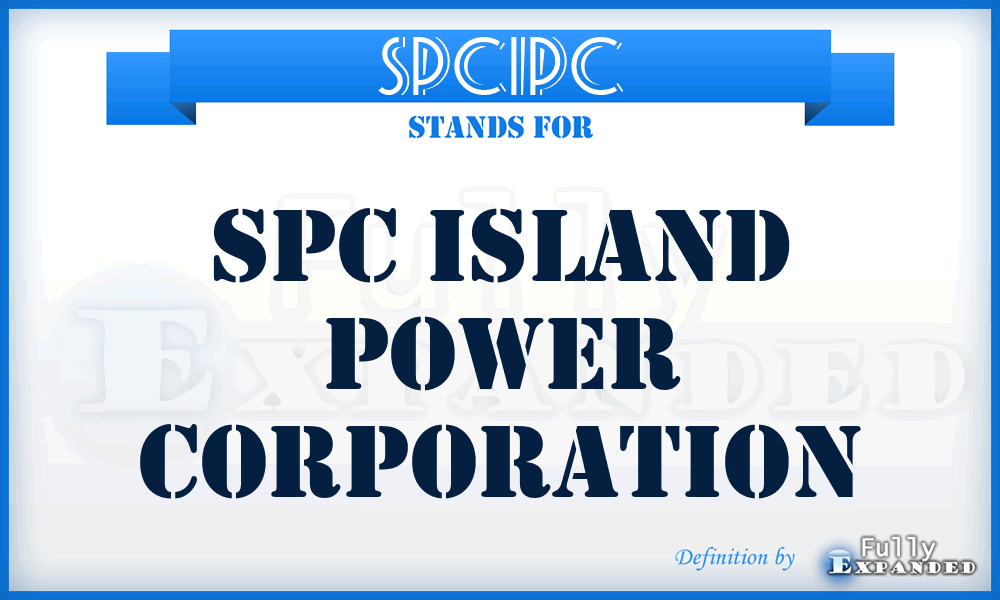 SPCIPC - SPC Island Power Corporation