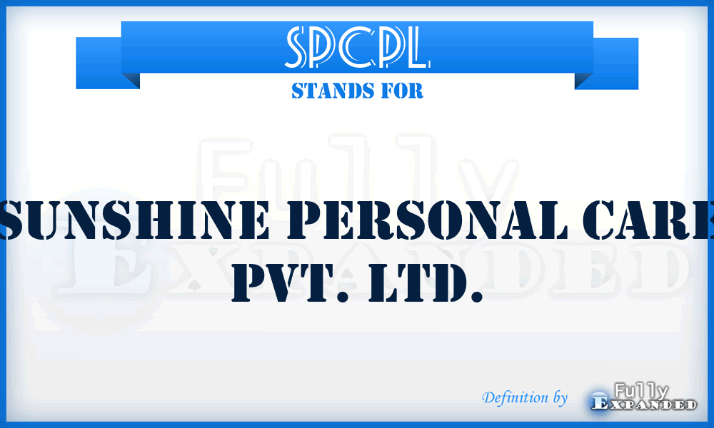 SPCPL - Sunshine Personal Care Pvt. Ltd.