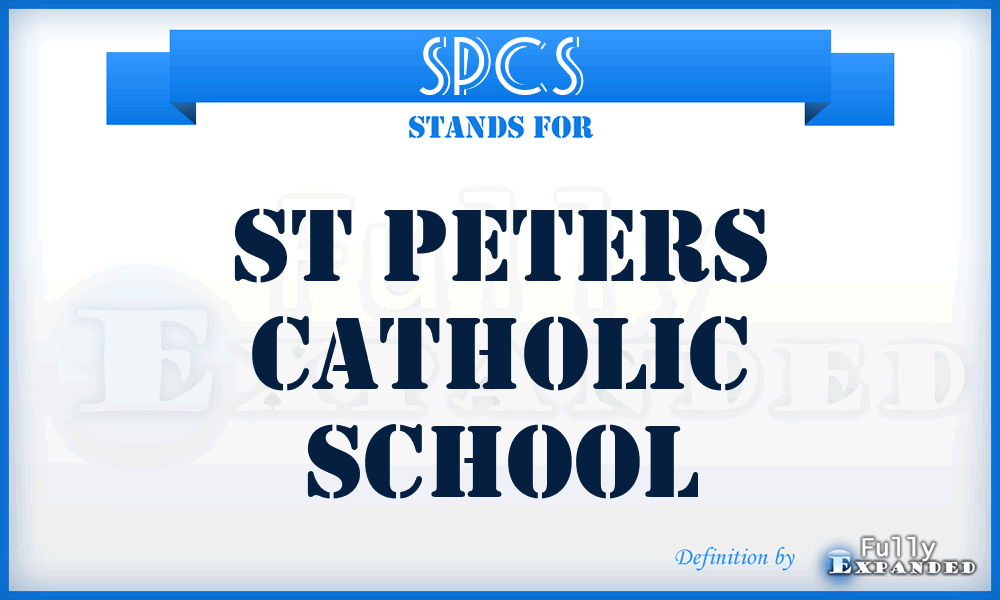 SPCS - St Peters Catholic School