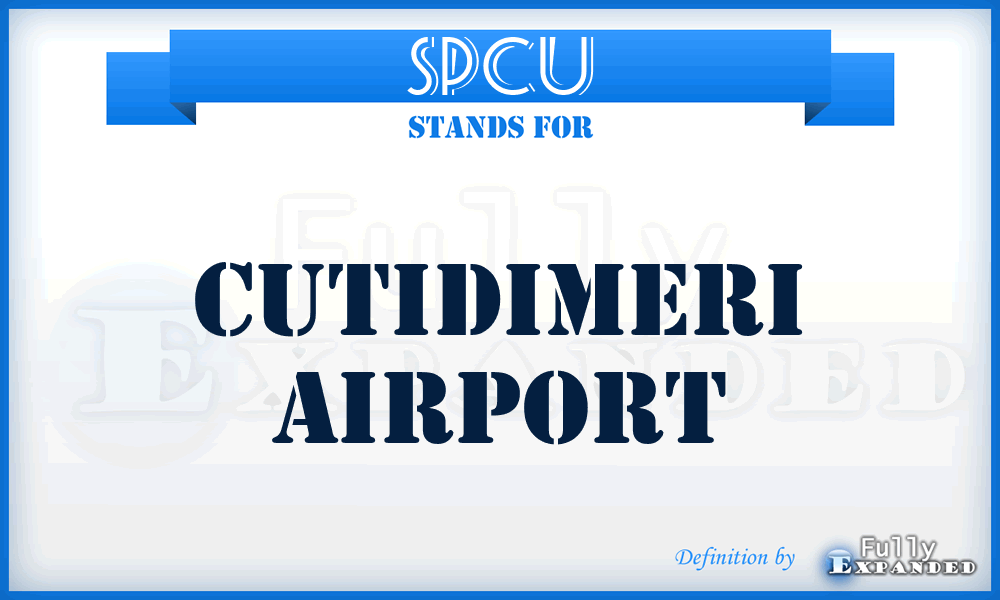SPCU - Cutidimeri airport