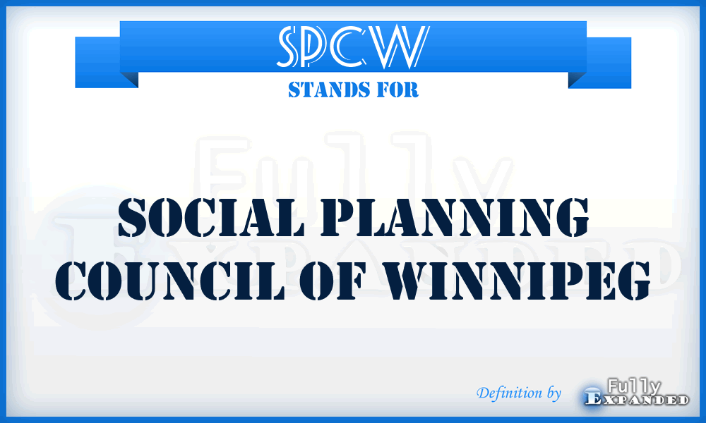 SPCW - Social Planning Council of Winnipeg