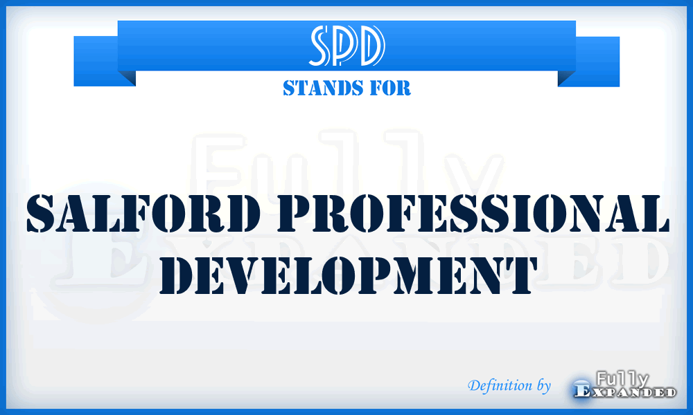SPD - Salford Professional Development