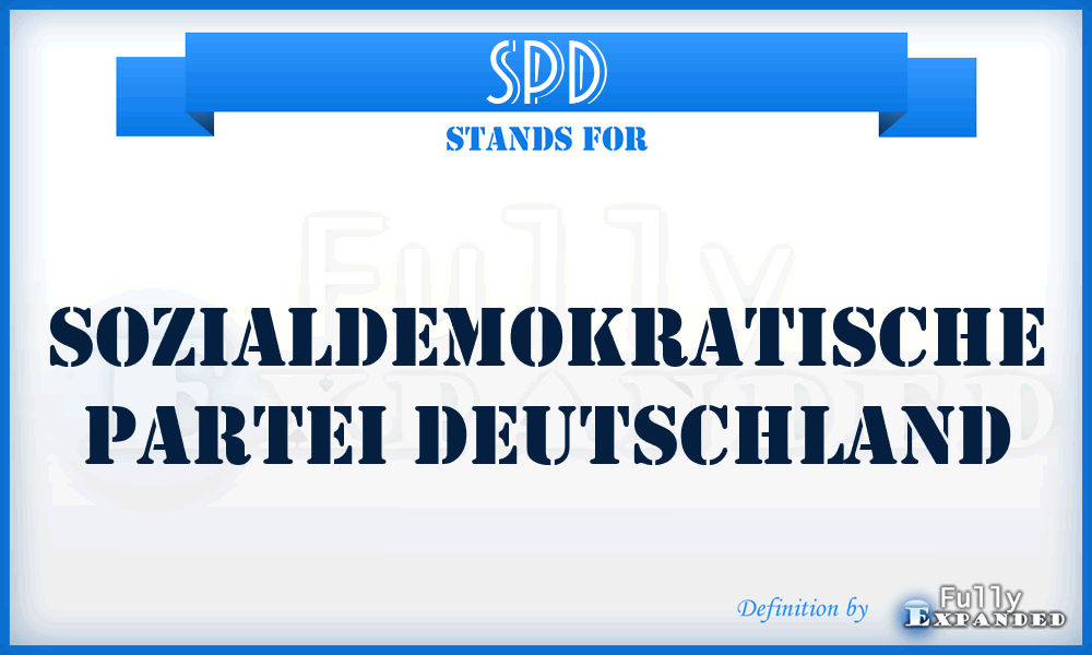 SPD - Sozialdemokratische Partei Deutschland