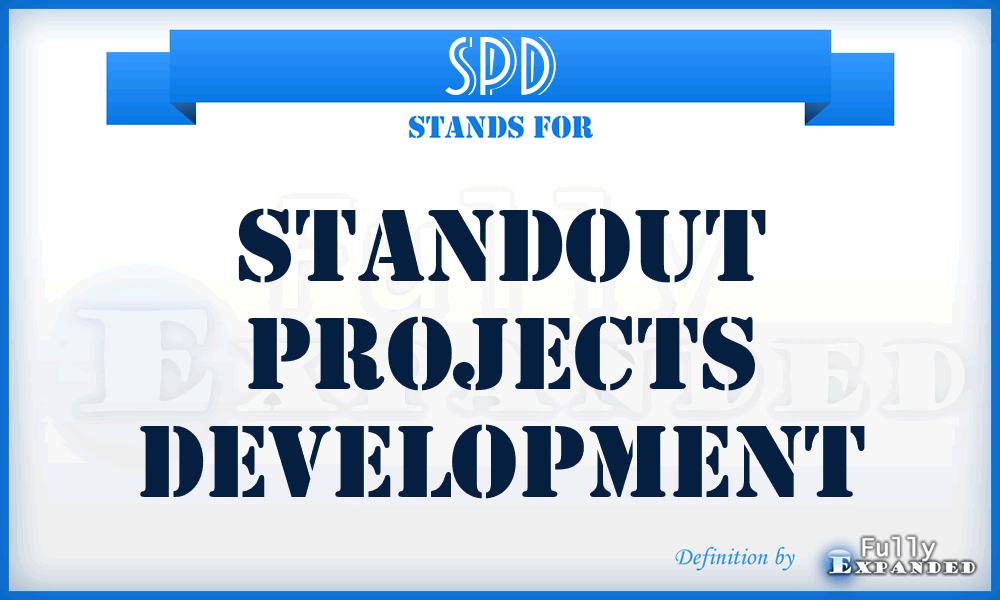 SPD - Standout Projects Development