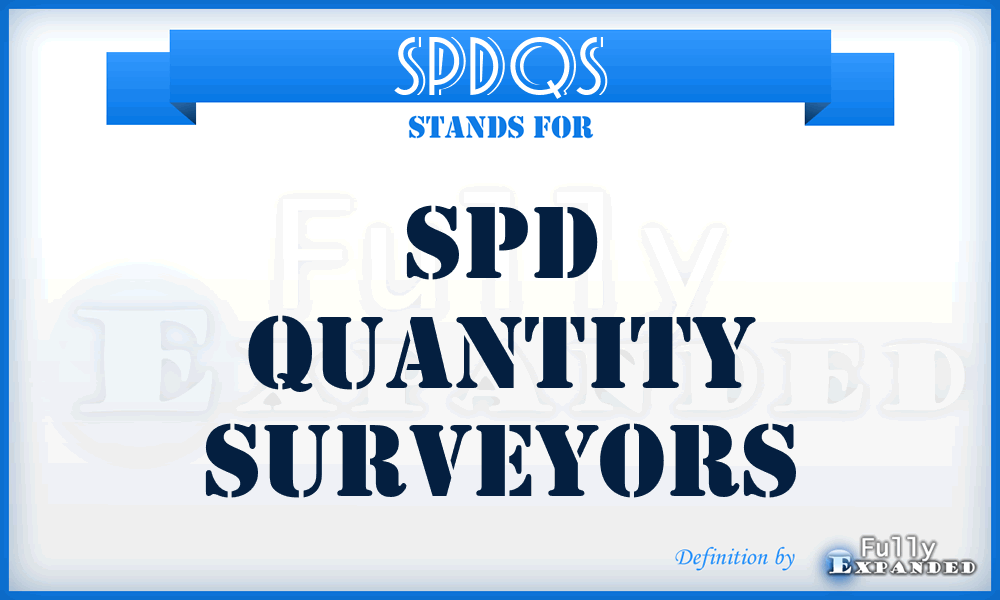 SPDQS - SPD Quantity Surveyors