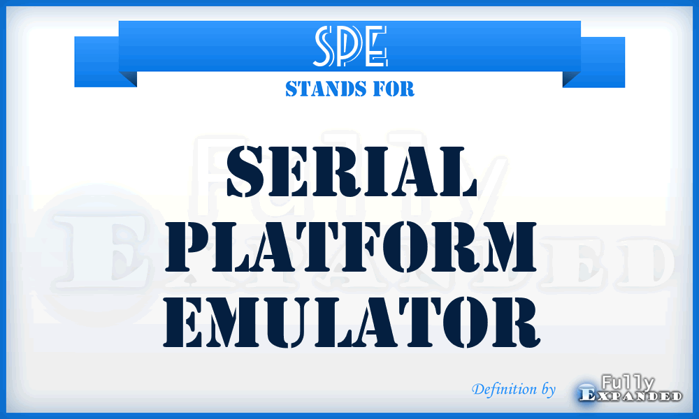 SPE - Serial Platform Emulator