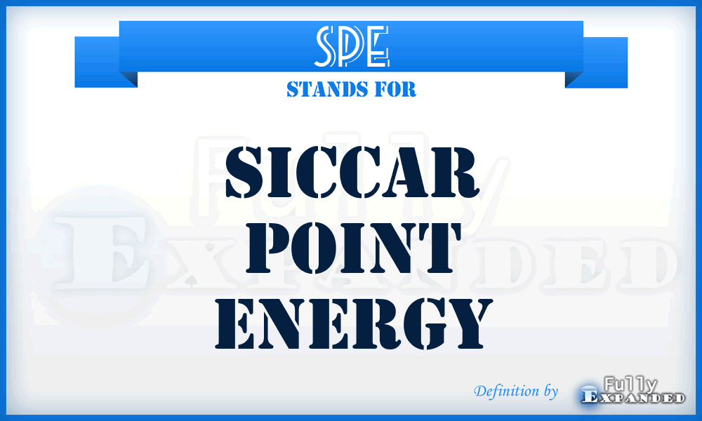 SPE - Siccar Point Energy