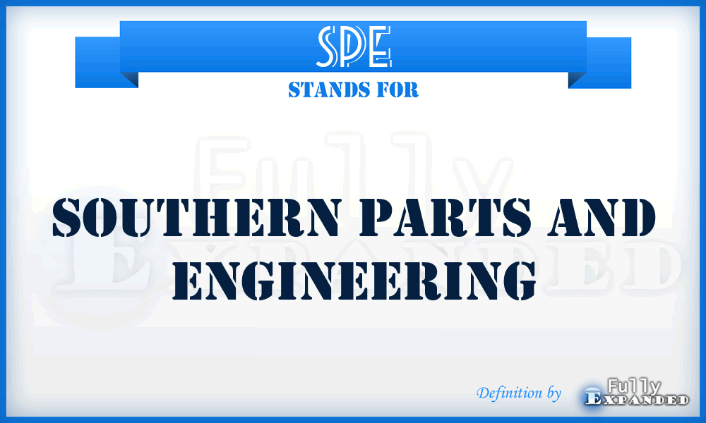 SPE - Southern Parts and Engineering