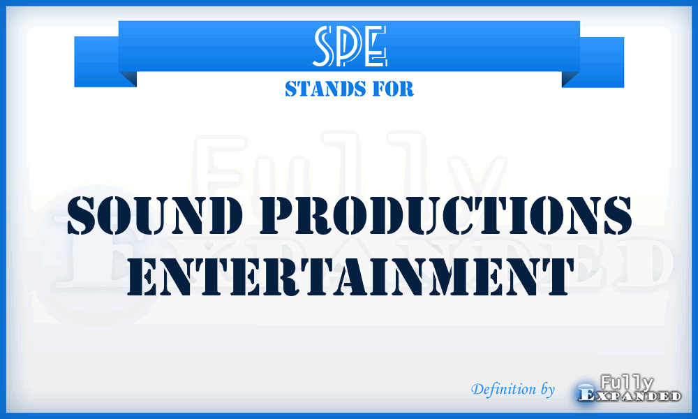 SPE - Sound Productions Entertainment