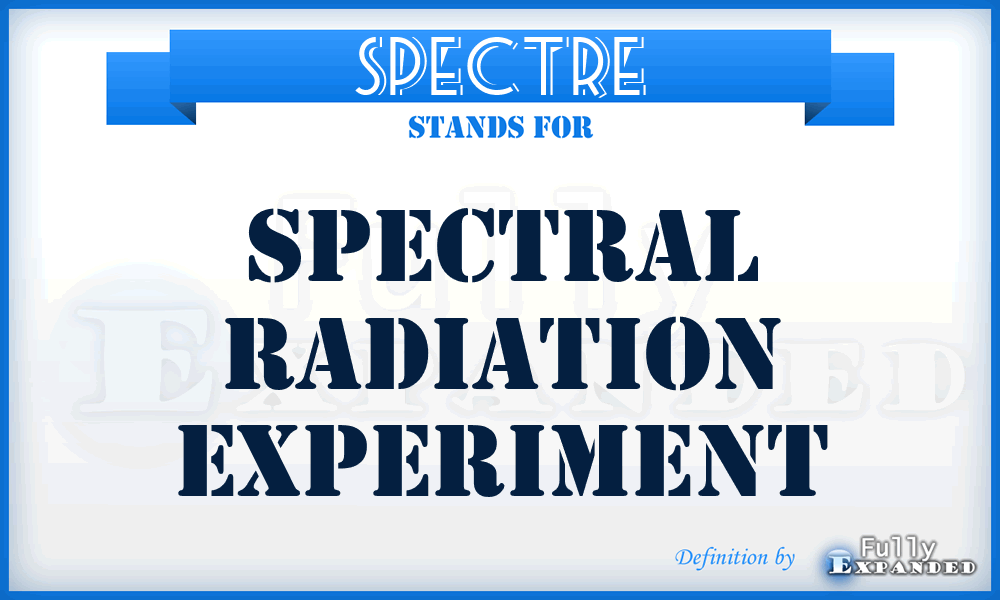 SPECTRE - Spectral Radiation Experiment