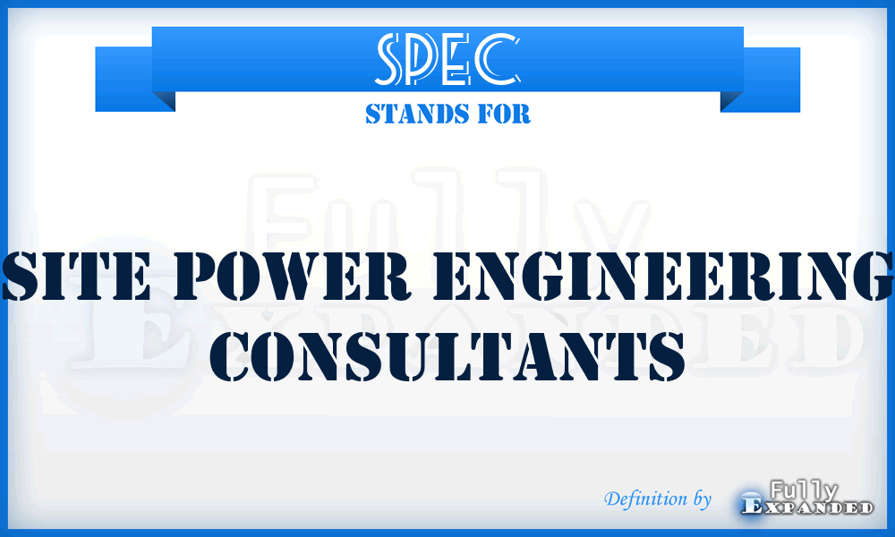 SPEC - Site Power Engineering Consultants