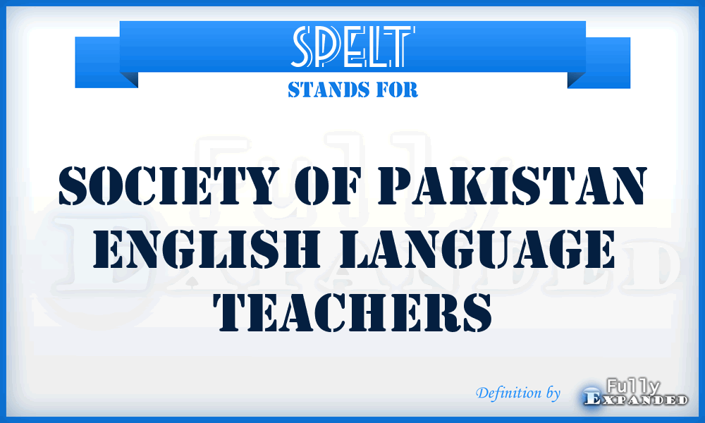 SPELT - Society of Pakistan English Language Teachers