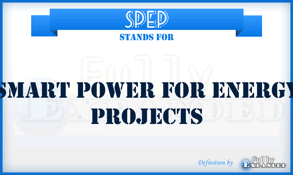 SPEP - Smart Power for Energy Projects