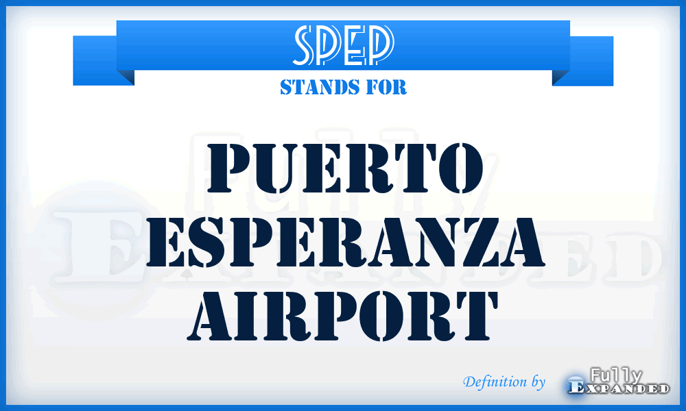 SPEP - Puerto Esperanza airport