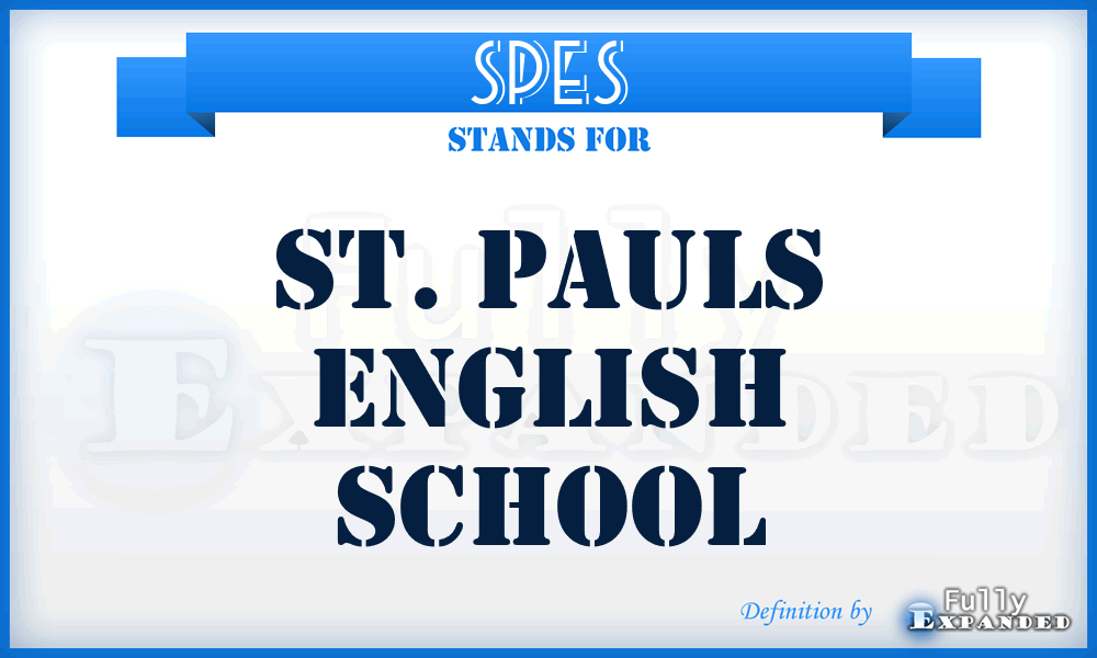 SPES - St. Pauls English School
