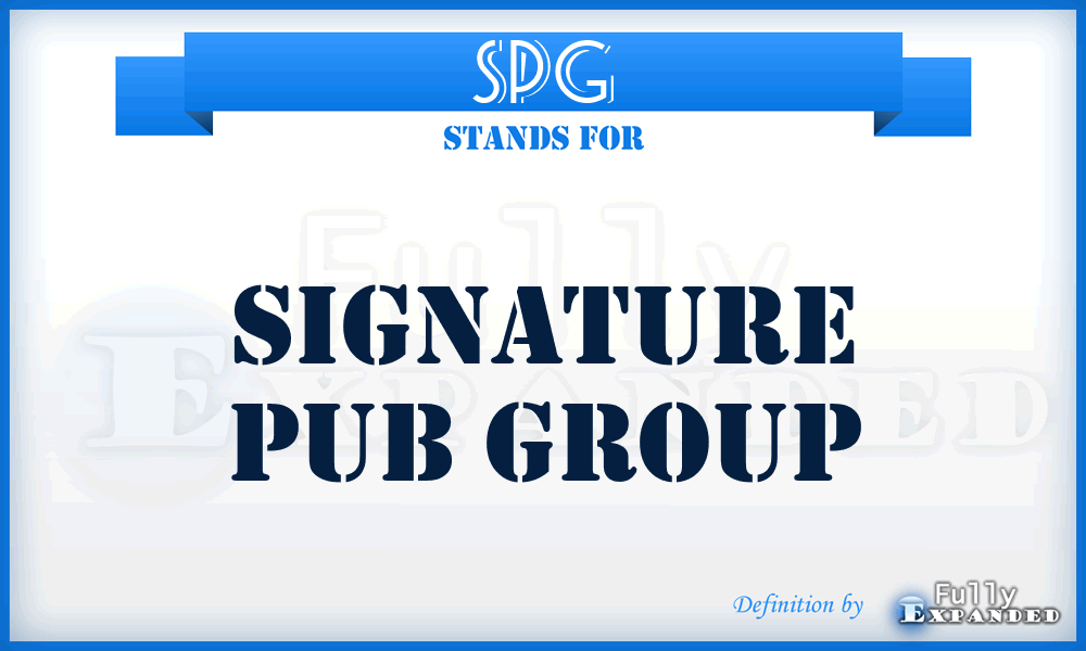 SPG - Signature Pub Group