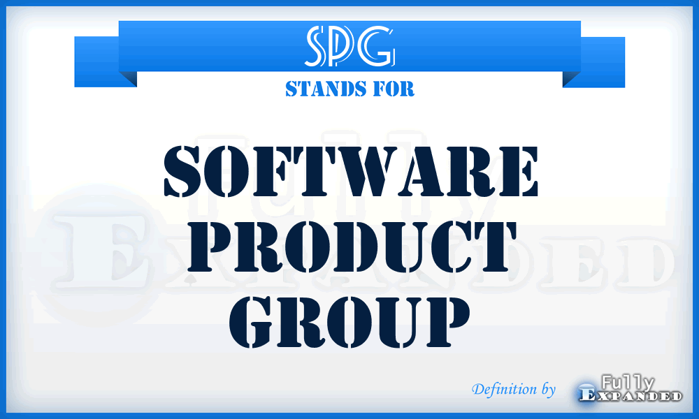 SPG - Software Product Group