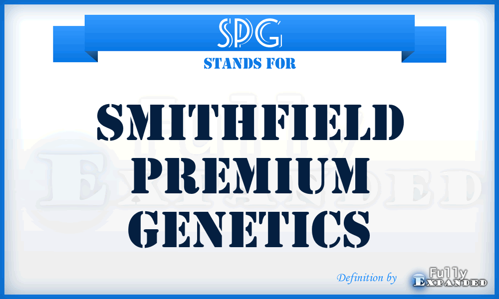 SPG - Smithfield Premium Genetics