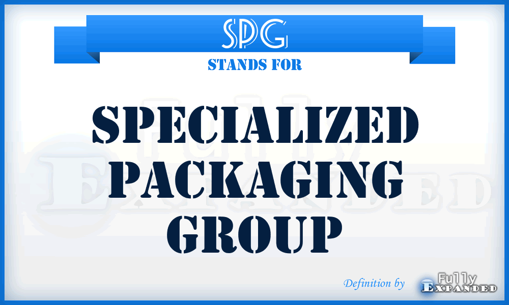 SPG - Specialized Packaging Group