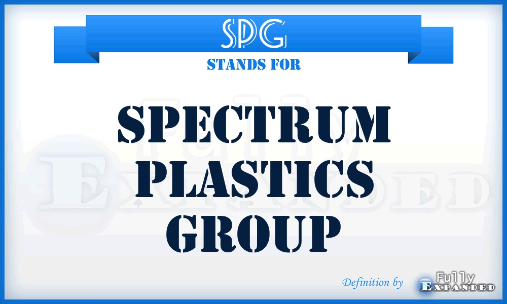 SPG - Spectrum Plastics Group