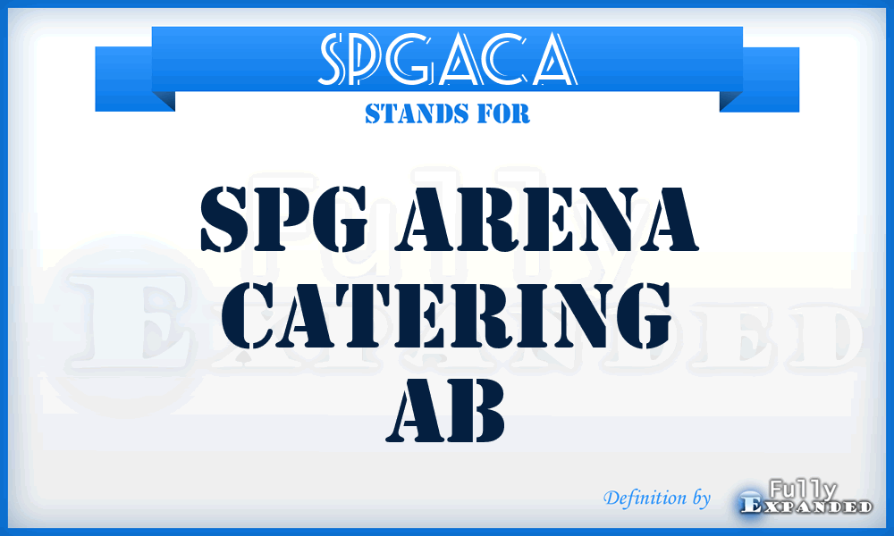 SPGACA - SPG Arena Catering Ab