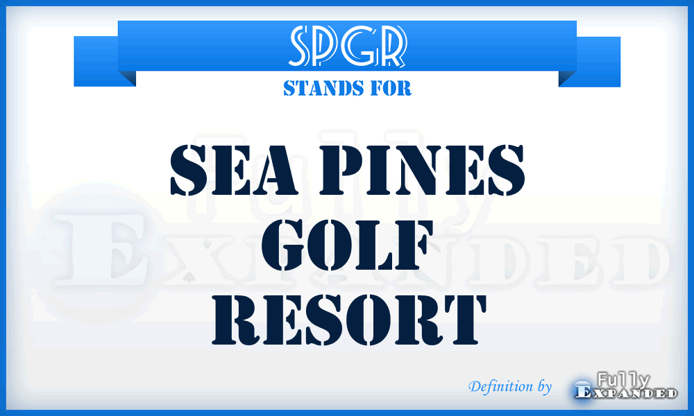 SPGR - Sea Pines Golf Resort