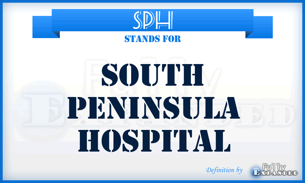 SPH - South Peninsula Hospital