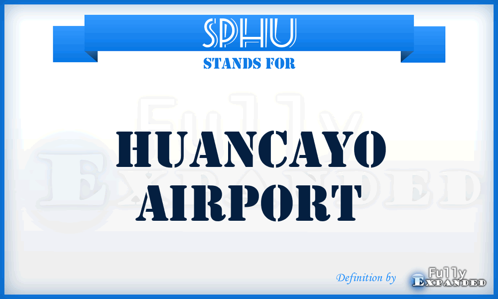SPHU - Huancayo airport