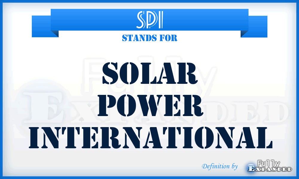 SPI - Solar Power International