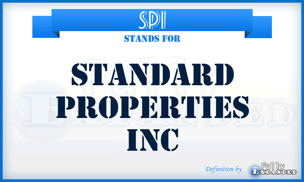 SPI - Standard Properties Inc